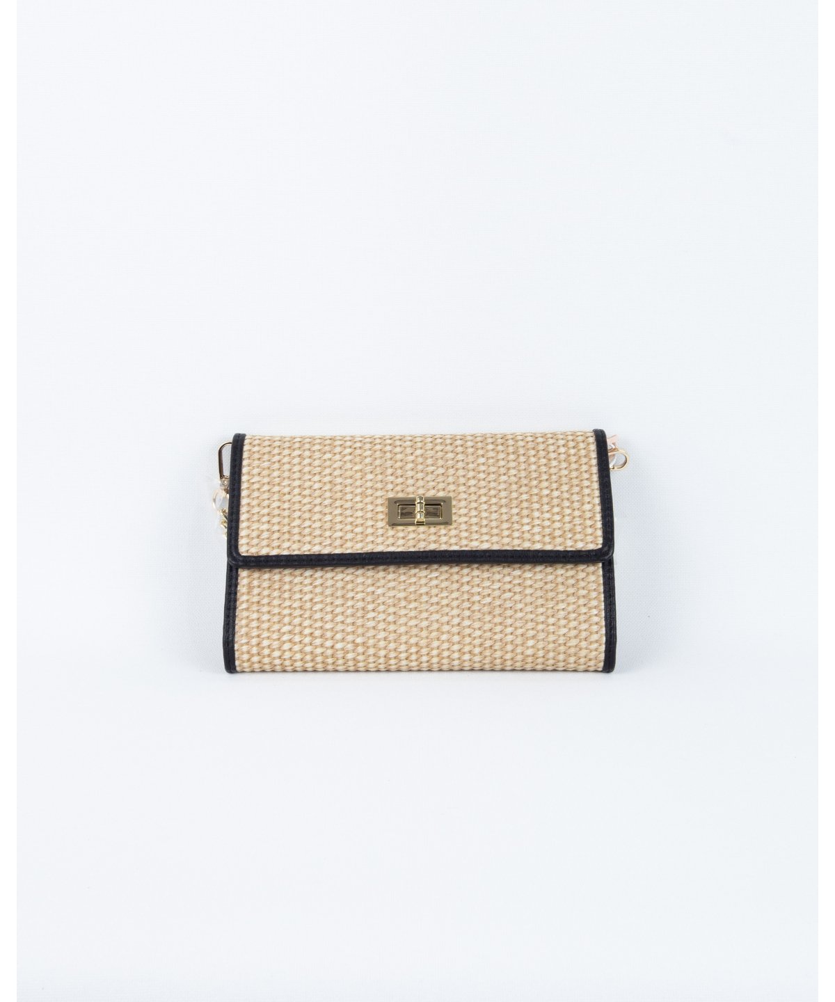 Navy straw clearance clutch bag